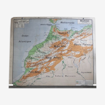 Old school map No.44 Morocco Vidal Lablache