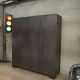 Industrial cabinet 4 doors in metal 1950