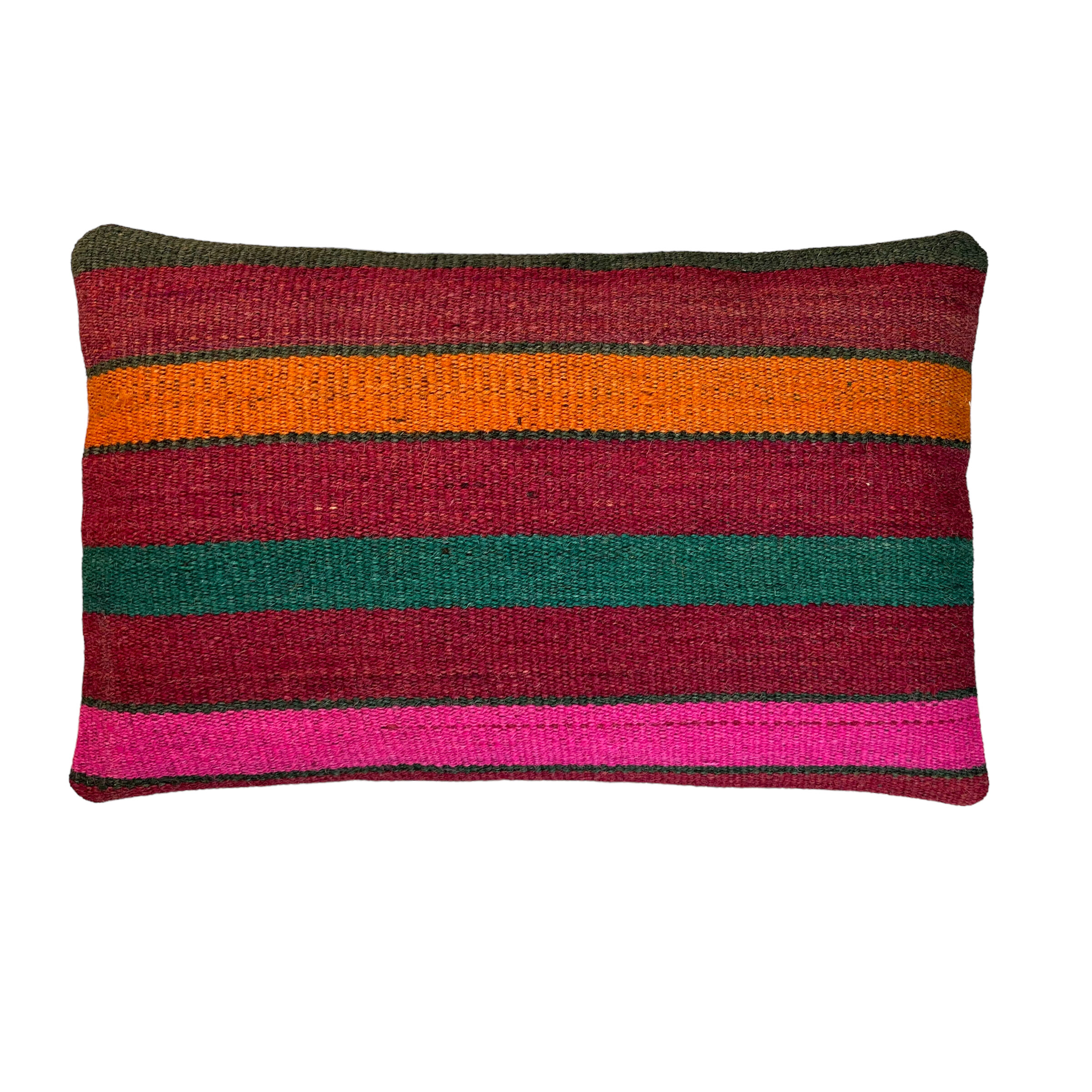 Vintage turkish kilim cushion cover, 30 x 50 cm