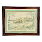 Encadrement aquarelle K.Reichrath’45 Bremerhof