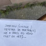 Oil painting on canvas 1850 victor darjou french portrait paint