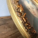 Pastel portrait, medallion frame