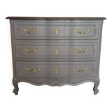 Crossbow chest of drawers with 3 drawers, taupe wenge revamp