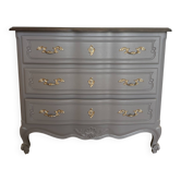 Crossbow chest of drawers with 3 drawers, taupe wenge revamp
