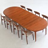Henning Kjaernulf model 62 dining table teak Soro Stolefabrik Denmark 1958