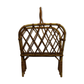 Rattan magazine holder