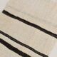 Beige & Black Striped Pattern Vintage Kilim Rug, 74x351 Cm