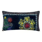 Housse de coussin brodée vintage 28x51 cm
