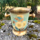 Cloisonne Brass champagne bucket with sunflower relief decoration