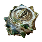 Sugar bowl made of shells in slip