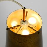 Large Mid Century Modern copper pendant lamp with 4 sockets