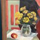 Original Swedish Oil on Panel from the 1940s – "Floral Still Life" by B. Segerdahl – Signed – Framed – 56 × 48 cm (22" × 18.9")