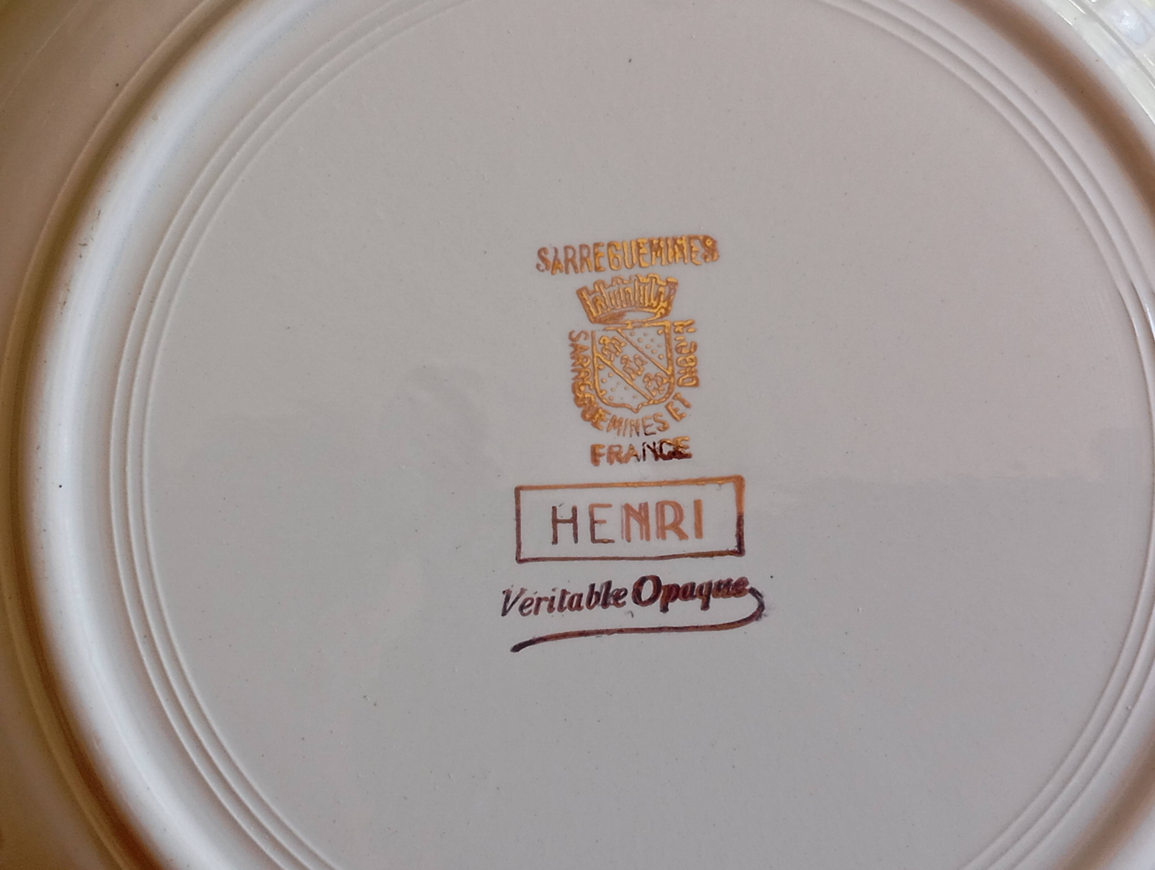 6 soup plates “Henri” Sarreguemines & Digoin