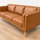 Vintage Danish mid-century 3-person Stouby sofa in cognac leather, 1960s