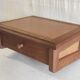 Wall-mounted writing desk in solid oak - mid 20th century.