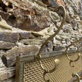 Gold metal wire mesh wall coat rack