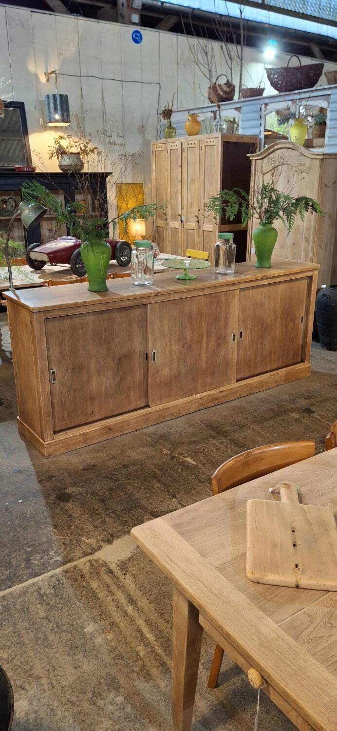 Low sideboard with sliding doors