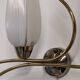 Pair of double brass wall lights from the 50s/60s