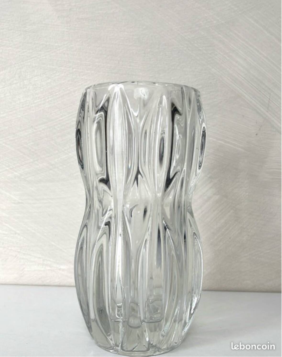 SKLO Union vase by Jan Schmidt, mid-century in clear glass