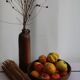 Round wooden dish