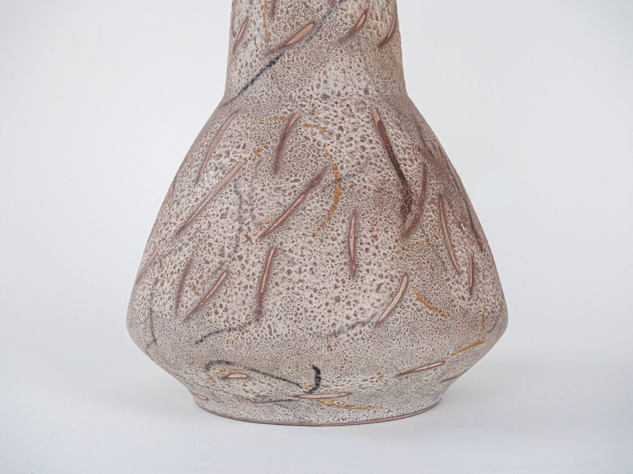 Ceramic boho vase, German design, 1960s, made in Germany