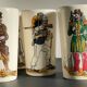 Orangeade service to vintage ceramic soldiers