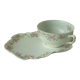 Lunch porcelain cup from limoges floral decor