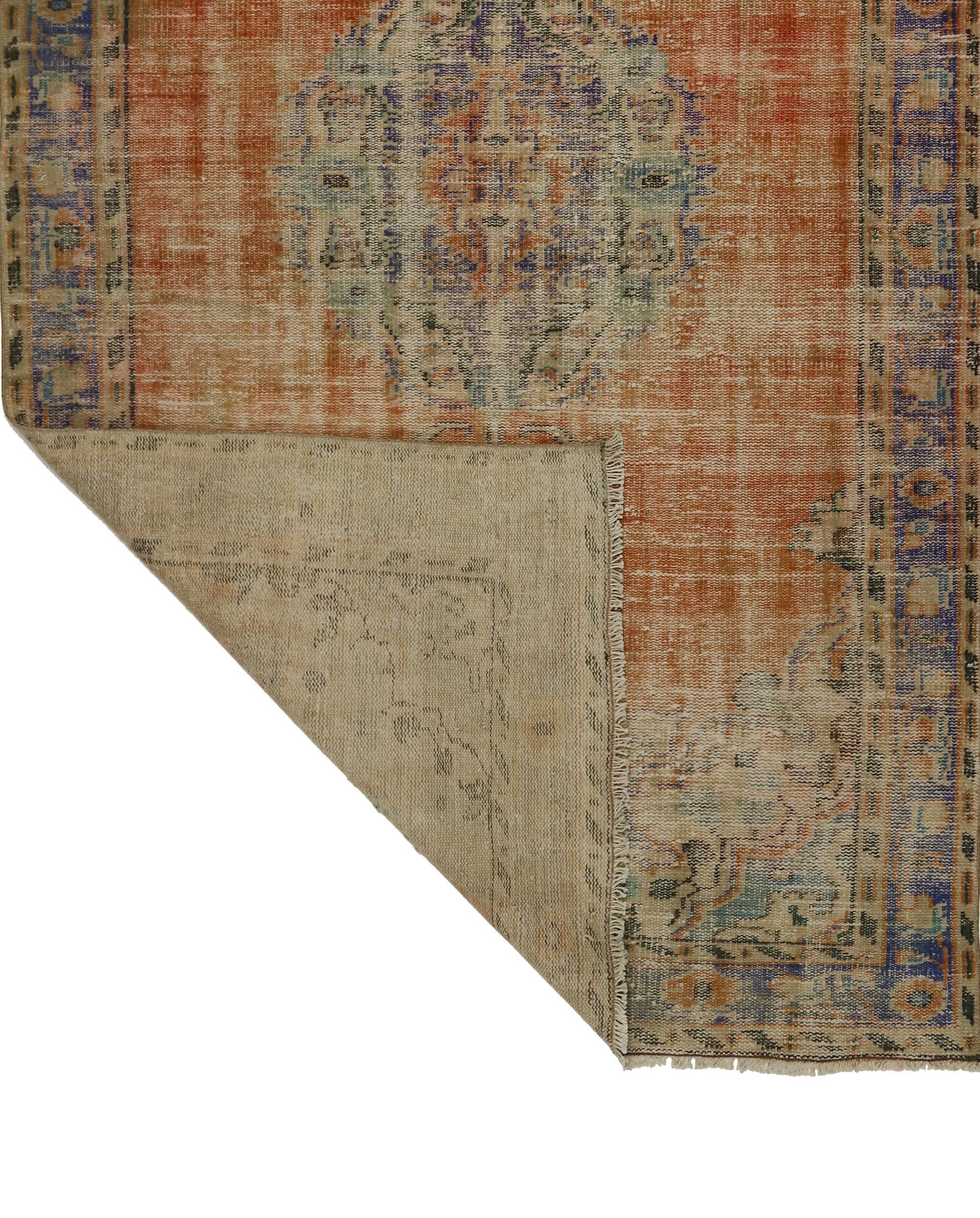 Tapis turc anatolien vintage fait main 266 cm x 155 cm