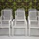 Lot of 6 vintage EMU 70" terrace armchairs.