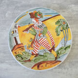 3 old majolica plates from montelupo signature hand decor