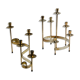 Set of Brass “Swirl” and “Spiral” Candle Holders by Gunnar Ander for Ystad-Metall, Sweden, 1960s
