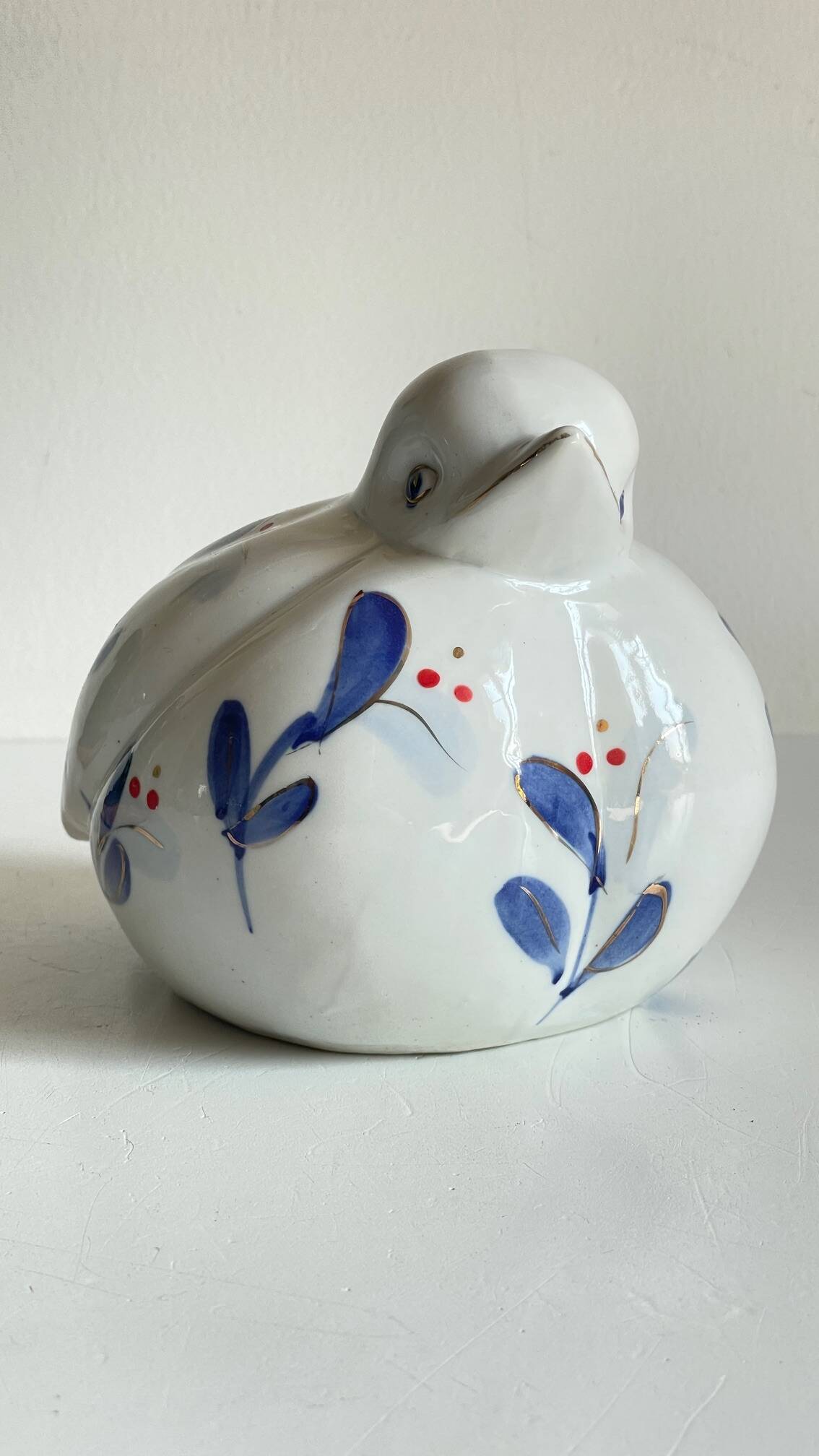 Oiseau vintage en porcelaine chinoise