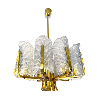 Chandelier Carl Fagerlund by Orrefors with Ten Barovier & Toso Murano 1960
