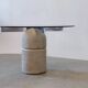 Italian brutalist dining table by Giovanni Offredi for Saporiti Italy