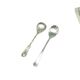 Pair of tea spoons, silver-plated brass, Poland, 1960s.
