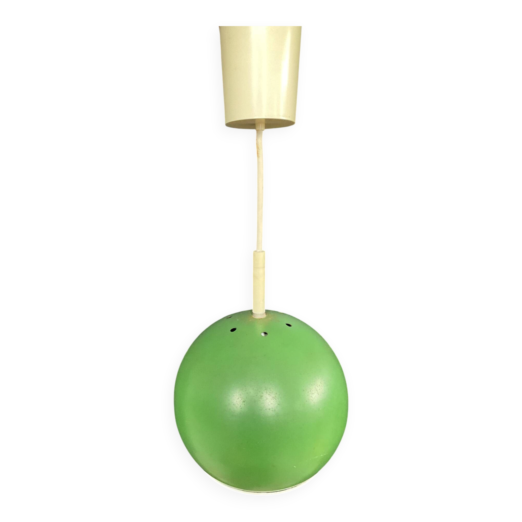Suspension EyeBall vintage en métal vert