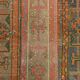 2x9 Vintage Coral Orange & Green Turkish Runner Rug, 70x275Cm