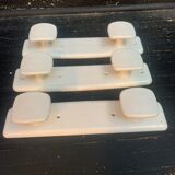 Coat rack, suite of 3 vintage patères