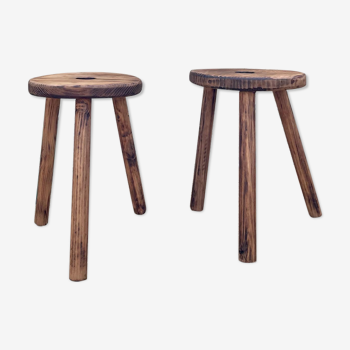 Pair of tripod stools