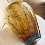 Mouth-blown glass vase.