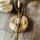 Pair of vintage Florentine wall lights in gilded metal – 1960s