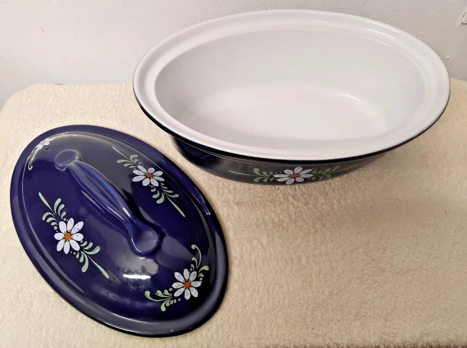 Large Oval Cocotte A Baeckeoffe in Ceramic France Vintage