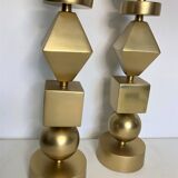 Design pair of torches geometric décor around 1970