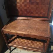 Louis XV style rolling dessert trolley