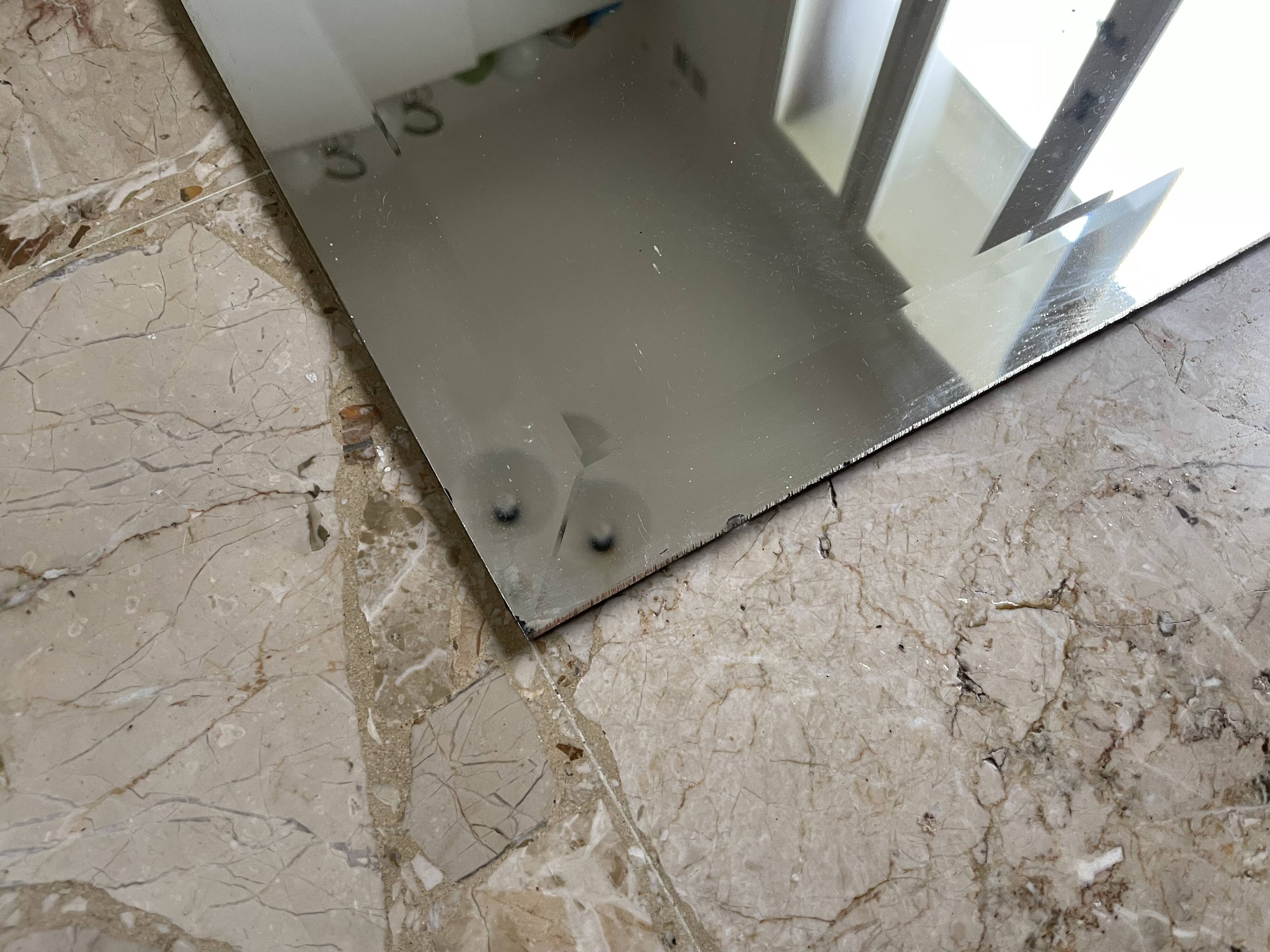 Large antique beveled mirror 54x153cm