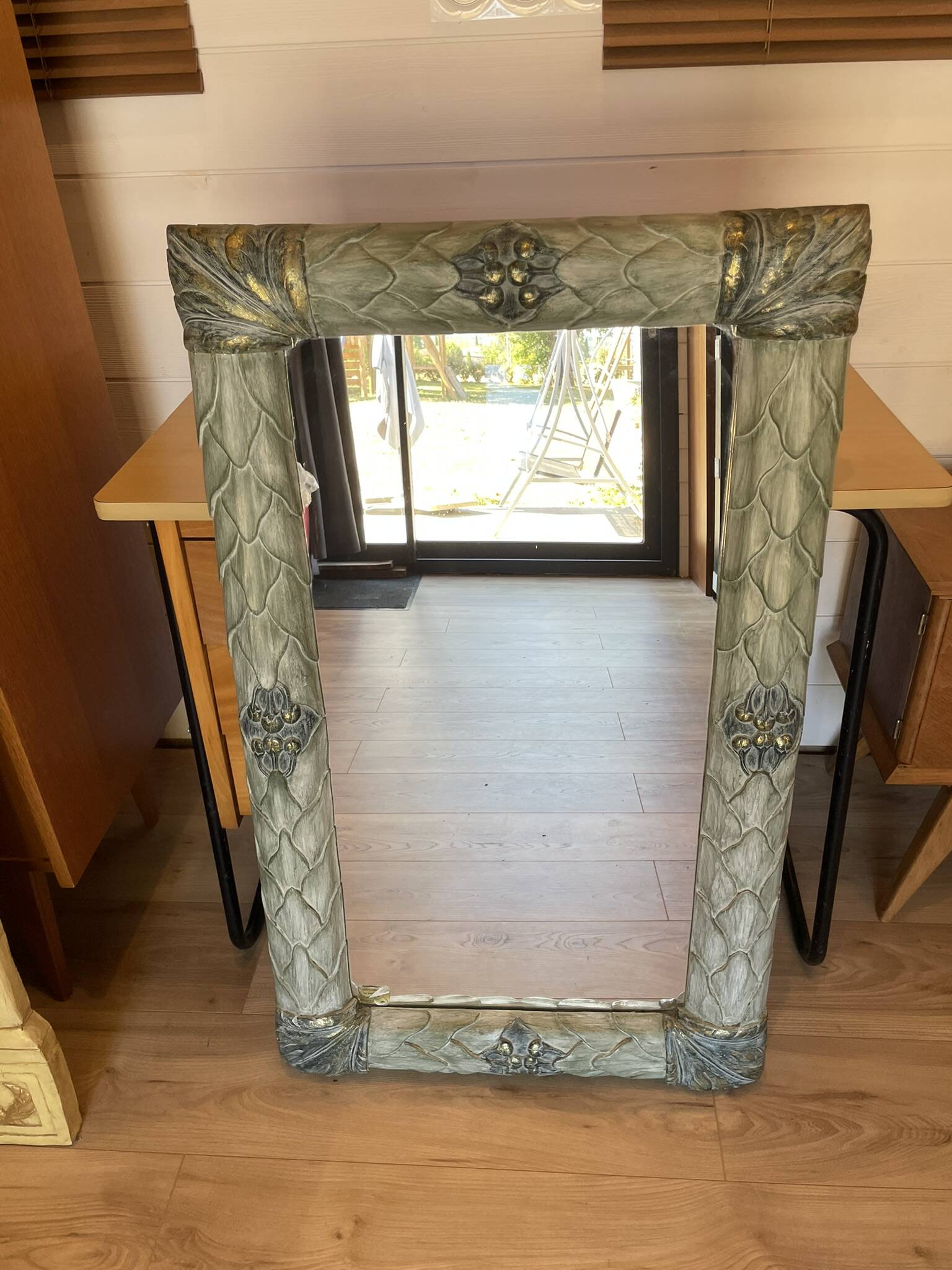 Handcrafted Sculpted Wood Mirror Vincent Gift - Creation What's - 60x100