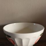 Large vintage apple ribbed footed bowl