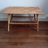 Vintage rattan coffee table