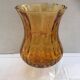 Ancient vase on foot orange glass