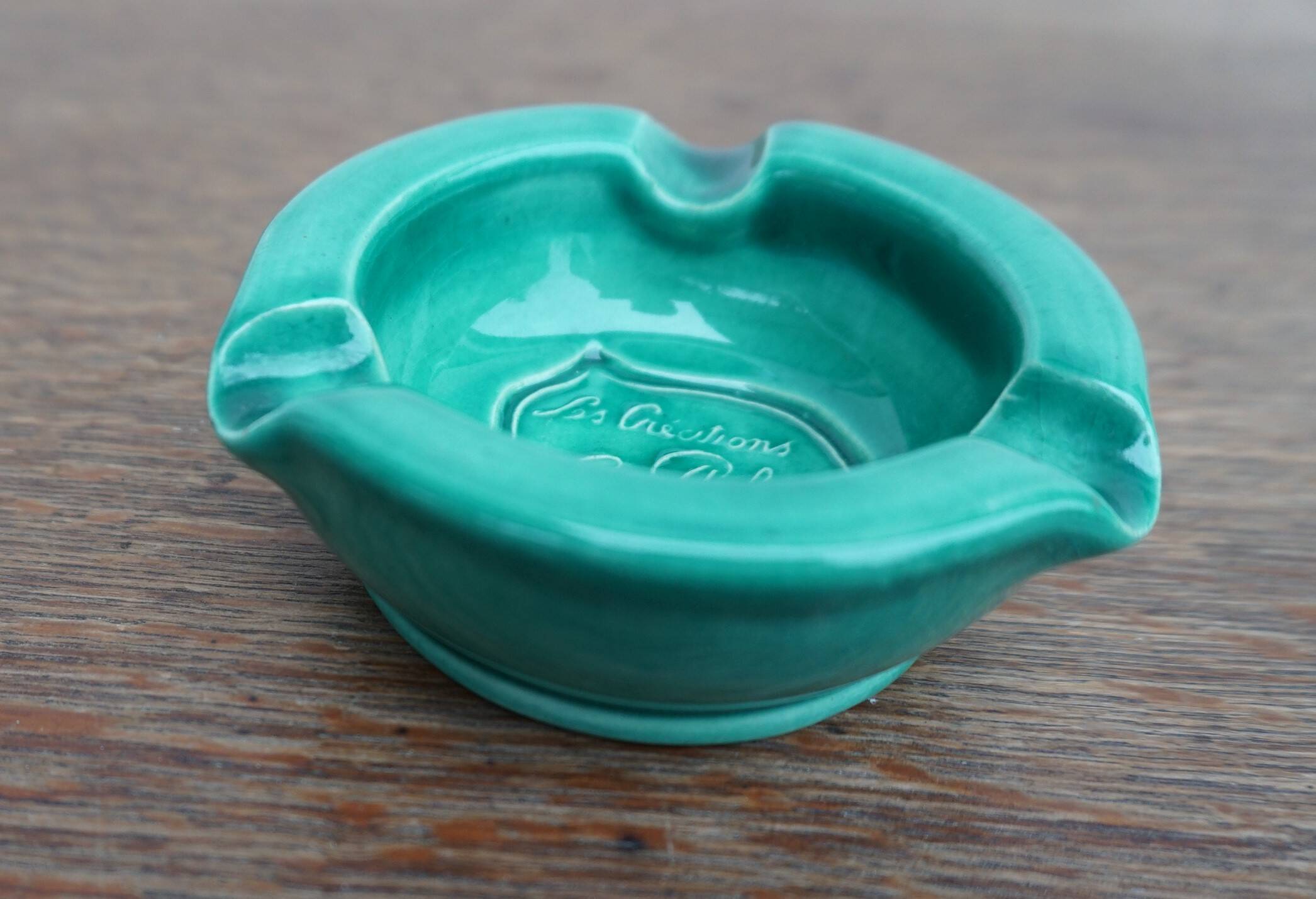 1950s ceramic ashtray signed Charlotte Corbin